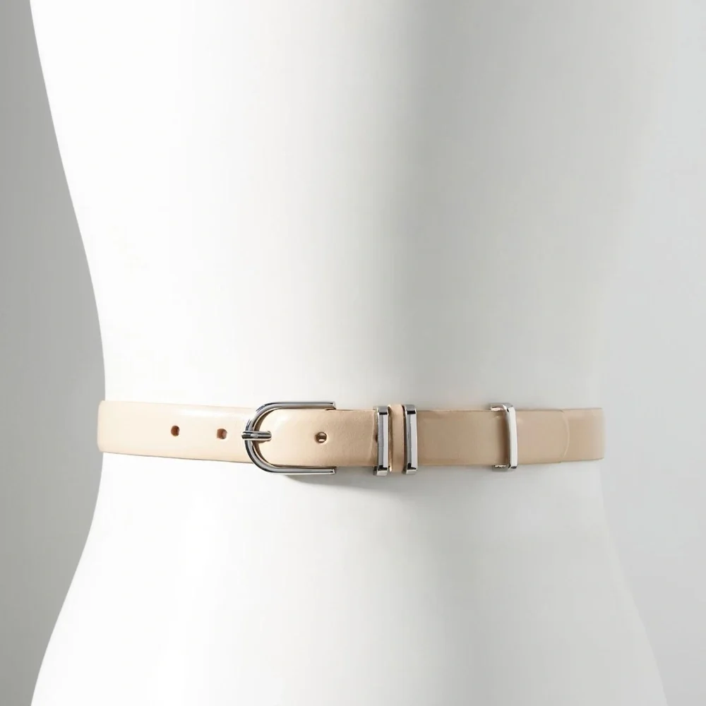 NWT Anthropologie  CREAM  Basic Keeper Belt XL